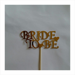 Tekstualni toper "Bride to be" Zlatna
