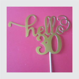 Tekstualni toper "hello30" Zlatni