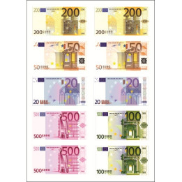 Novčanice 20,50,100,200,500 eur 019