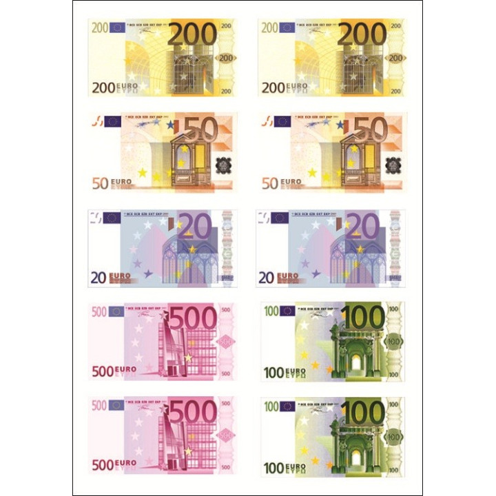 Novčanice 20,50,100,200,500 eur 019