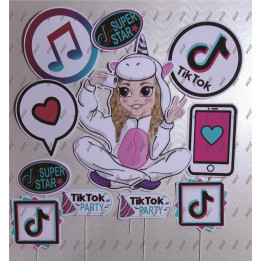 Set 11 topera na temu Tik Tok po porudžbini PTS218
