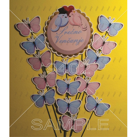 PTS236 Srećno venčanje leptiri