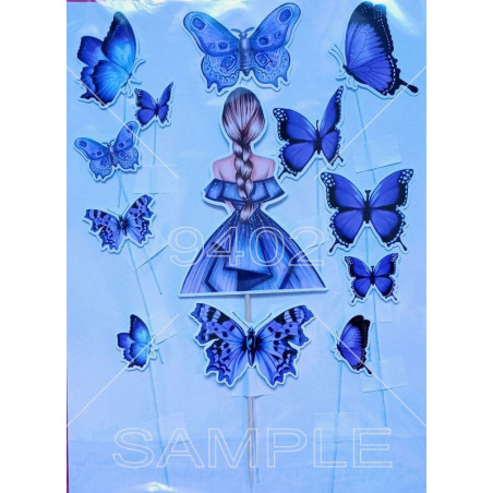 PTS251 Devojka u lila haljini sa leptirima