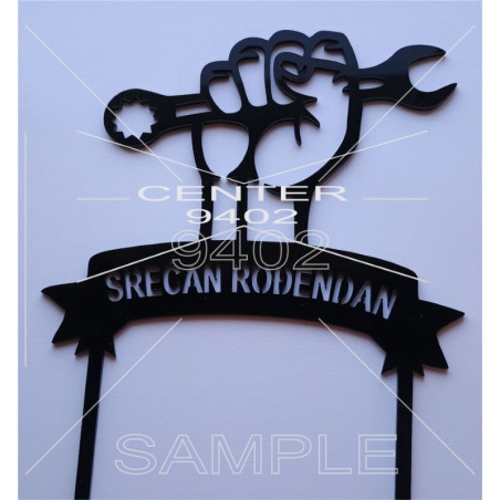 Srećan rođendan sa šakom i alatom (03099)