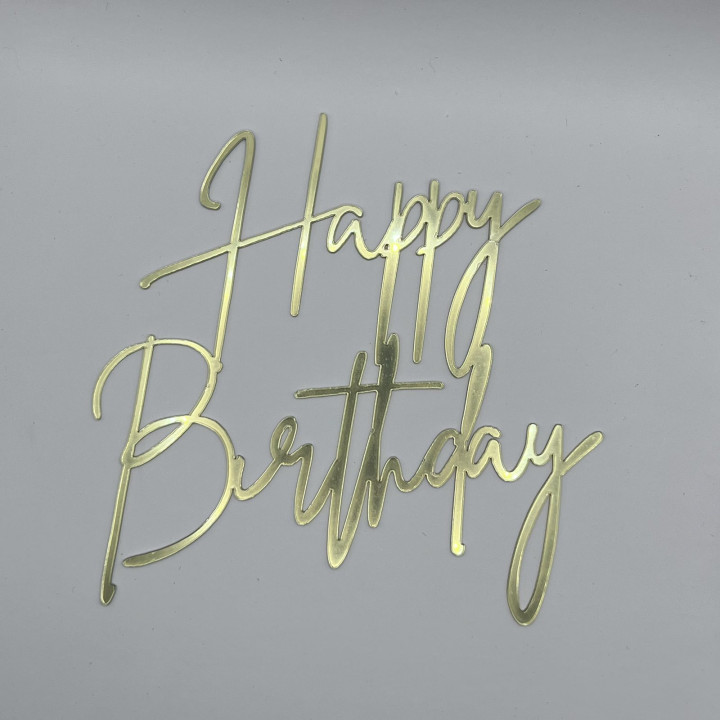 Akrilni toper "Happy Birthday"