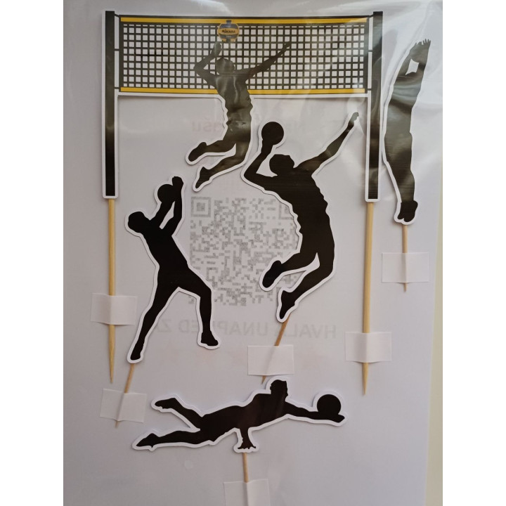 Set 5 printanih kartonskih topera Odbojka po porudžbini PT-01017