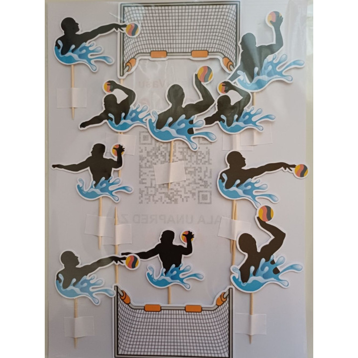 Set 12 printanih kartonskih topera Vaterpolo po porudžbini PT-01018