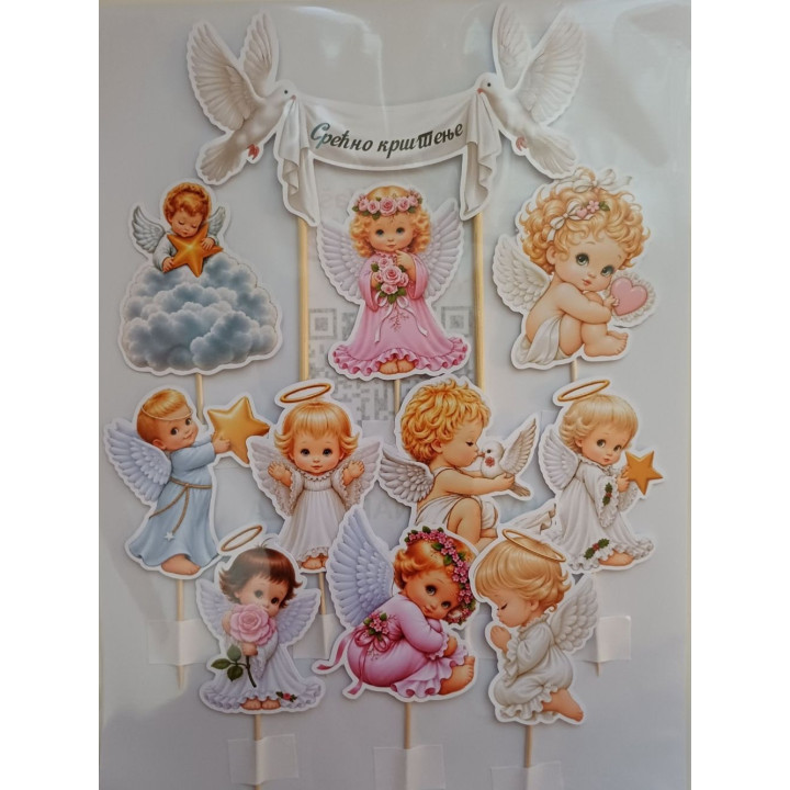 Set 11 printanih kartonskih topera Anđelipo porudžbini PT-01001